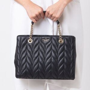 Kate Spade Briar Lane Quilted Leather Meena Black Purse Bag